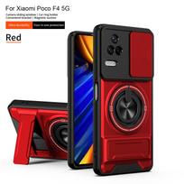 For Xiaomi Poco F4 Case Poco F4 Cover Poco F4 5G Phone Case Magsafe Magnetic Fold Holder Military Armor Camera Protection Cover Poco F4
