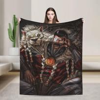 Thragg Grand Regent Invincible Blanket  Warm Pattern Plush Throw Blanket For Couch Chair Travel Flannel Bedspread Bed Cover 75x90cm