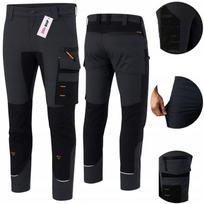 Elastyczne Spodnie Robocze Męskie Bhp Stretch Mocne Ochronne Spandex Szare
