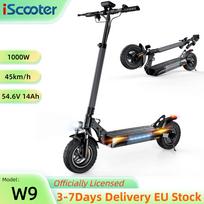 iScooter W9 45KM/H Electric Scooter 10'' Tire 54.6V/14Ah Battery 1000W Motor 45KM Range Disc Brakes APP Control E Scooter W9 45KM/H juoda