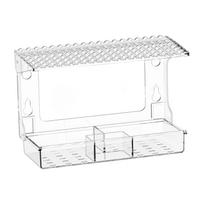 Wall Mounted Acrylic Storage Organizer with Removable Compartment and Drainage Holes for Bathroom Kitchen Office Use One Size