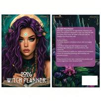 2026 Witch Planner Daily Organizer Monthly Calendar Lunar Phases Astrological Events Spiritual Guidance Journal for Personal Use
