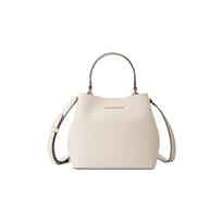 MICHAEL KORS Pratt odinė kibiro formos rankinė per petį, tote, maža, moteriška, makaronų, pieniškai balta, pagrindinė pakuotė (rankinė + dulkių maišelis) balta