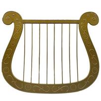 Realistic Design Simulation Harp Easy to Clean Simulated Instrument  Costume Accessories žalia