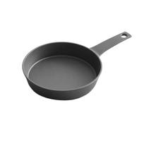 EDGING Cast Iron Skillet, Flat Bottom Pan, Breakfast Frying Pan, Uncoated Iron Pan, Egg Frying Pan, Low-Smoke Steak Pan, 18cm juoda