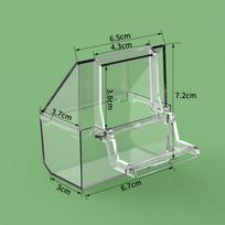 Transparent Parrot Feeder Bird Food Bowl Hangable Detachable With Stand Prevent Scattering Dispenser Parrots Food Container A1