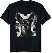Funny Smiling Chihuahua Shirt Gifts for Dog Lovers Vintage Graphic Tee S įvairiaspalvis