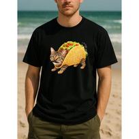 European Size Taco Cat Dog Litter Box Cleaner Foodie Fun Seasonal Comfort T-Shirt, Simple and Fashionable for Men, Suitable for Outdoor Sports S įvairiaspalvis