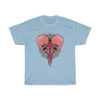 Skulls Heart Blood Henna Valentine Love Unisex Heavy Cotton Tee S įvairiaspalvis