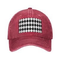 Harlequin Plaid playing cards Denim Cap Casual Baseball Caps Adjustable Hat Summer Unisex Baseball Hats One Size