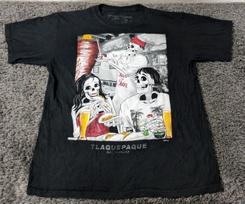 Tan Tan Skelton Bar T Shirt L Black Tlaquepaque Mexico Graphic Tacos Beer S įvairiaspalvis