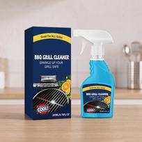 BBQ Grill Cleaner 200ml Grease and Stain Remover for Barbecue Grates Ovens Stovetops Cookware Kitchen Appliances Safe Formula Spray Bottle One Size mėlyna