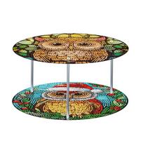 Acrylic Animal Flower 5D DIY Diamond Painting Serving Tray Rhinestone Food Storage Holder for Desk Coffee Table