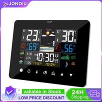 Indoor Outdoor Weather Station with Clock Thermometer Large Display Station Color Display Digital Forecast Station for Home China Mainland