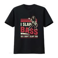 Funny Slap the Bass T Shirt GuitarisT Guitar Player Cool Bassist S Musician Rock Music Vintage Washed Comfortable Versatile S įvairiaspalvis