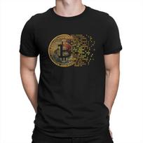 Bitcoin Graphic T-shirt Unisex T-shirt Cryptocurrency Art Short Sleeve O-Collar T-shirt 100% Cotton Gift Creative Clothing S įvairiaspalvis