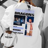 2025 Summer Imagine Dragons Origins Album Tour Cover 100 Pure Cotton Printed Tshirt Mens Vintage Oversized Comfort Casual Y2k S įvairiaspalvis