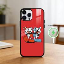 Cute CupHead And MugMan Phone Case For iPhone 17/16/15/14/13/12/Plus/Pro/Max for Magnetic Wireless Charging iPhone16PRO