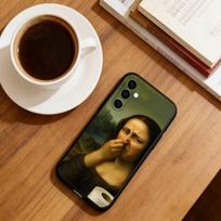 A ridiculous Mona Lisa meme  Phone Case Black Silicone Soft For Samsung Galaxy A73,A72,A71,A70,A53,A52,A51 Samsung a53 5g