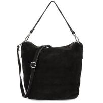 Women's Leather Messenger Bag With Zippers, Roomy Italian Suede Leather