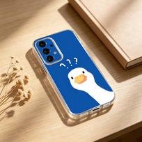 Cartoon Funny Duck phone Case For Samsung S25,24,21,22,23,30,Ultra,20,Plus,Fe,Lite,Note Transparent Cover Samsung S22plus5G