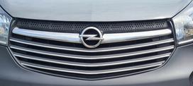 Opel Vivaro - Chromuotos juostelės Grotelės Priekinis dangtis Bamperis