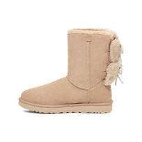UGG Bailey Two-Layer Cowhide Round Toe Short Snow Boots Women boots Mustard 1127131-MDSD 36