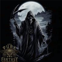 26 Grim Reaper in a Spooky Landscape Skull Mens T-Shirt 100% Cotton Unisex T-Shirt XXXXL