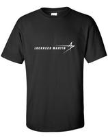 Lockheed Martin Baltas Logotipas JAV Aviacijos Gynybos Įmonė Juodi Medvilniniai Marškinėliai M