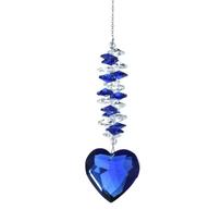 Crystal Suncatcher Clear Hanging Decoration Window Decoration Prism Ball Pendant  Scene Layout mėlyna