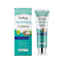 Post Oil Pulling Toothpaste, Coco-Mint Jasmine Whitening, 3.53oz, Fluoride-Free, Freshens Breath, Fights Plaque, for Sensitive Teeth 1pcs