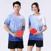 Football training clothes manufacturers wholesale table tennis badminton tennis leisure sports competition clothes summer new breathable 3XS violetinė