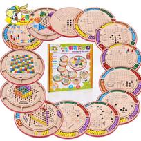 Traditional Wooden Chess Set With Multi Game Functionality For Children And Family Play