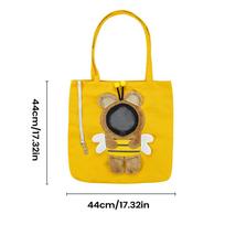 Dog Carrier Purse Pet Cartoon Shoulder Bag Puppy Outgoing Shoulder Purse For Travel Hiking Airplane Camping Indoor Winter geltona