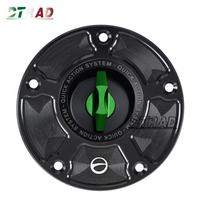 Motorcycle Accessories New For KAWASAKI Z750 Z800 Z1000 SX R ZZR1400 ZX6R ZX10R RR ER6R CNC Fuel Tank Cap Keyless Oil Gas Cover Green Type-I