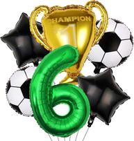 32inch Green Digit Number Globos Football Helium Balloons Trophy Balloon Children's Gifts Birthday Party Decorations for boys Number&32inch