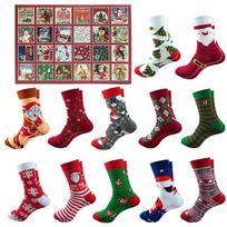 Advent Calendar 2026 For Kids Teens Calf Boys Socks Christmas Countdown Calendar Xmas Surprise Gifts For adult women men as picture shows