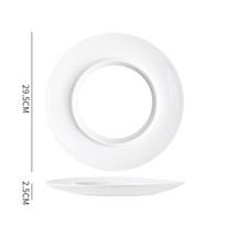 White Round Ceramic Dining Plate Sushi Plate Dim Sum Dish Dessert Bowl Sashimi Plates Fruit Bowl Cake Pan Pastry Plates Tray