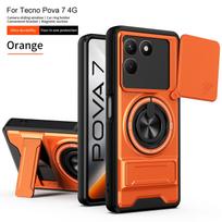 For Tecno Pova 7 Case Tecno Pova 7 5G Cover Magsafe Magnetic Fold Holder Military Armor Camera Protection Cover Tecno Pova 7 5G