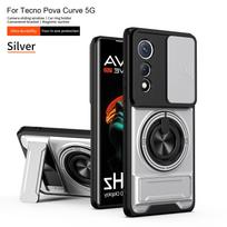 For Tecno Pova Curve Case Tecno Pova Curve 5G Cover Magsafe Magnetic Fold Holder Military Armor Camera Protection Cover Tecno Pova Curve