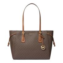 MICHAEL KORS Voyager Daily Commuting Tote Bag Tote Bag Shopping Bag Artificial Leather Shoulder Bag Medium Women's Dark Brown with Acorn Brown ruda