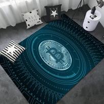 Bitcoin Hallway Carpet Retro Multiple Choice Living Room Kitchen Rug Non-Slip Welcome Rug 40x60cm