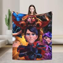 Trollhunters Tales Of Arcadia Flannel Blanket  Super Warm Throw Blanket for Couch Chair Travel Street Bedspread Sofa Bed Cover 130x150cm