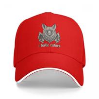 Baseball Caps Vintage I Have Rabies Bat Funny Meme Quotes Gifts Casquette Unisex Outdoor Summer Caps One Size