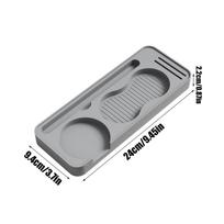 Espresso Tamper Mat Silicone Coffee Machine Supplies Espresso Machine Tamping Mat For Home Beginners Professionals Office Cafe pilka spalva