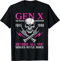 X Generation Before All You Sissie were Born Skull Rock Hand T-Shirt XL