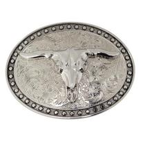 Bull Skull lydinio diržo sagtis Western Cowboy Bullfighter sagtis be diržo sidabras