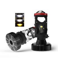 Y6 Projektoriaus Lęšis H4 Baltas LED Aukštos/Žemos Šviesos Žibintų Lemputės (Universalus)