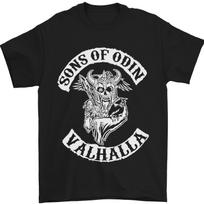 Son of Odin Valhalla Viking Norse Mythology Mens T-Shirt 100% Cotton S įvairiaspalvis