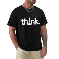 Funny Chess Think Vintage T Shirts Graphic Cotton Streetwear Short Sleeve Birthday Gifts Summer Style T-shirt Mens Clothing S įvairiaspalvis